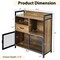 Costway Buffet Server Sideboard Kitchen Storage Cabinet w/ Drawer & Steel Doors